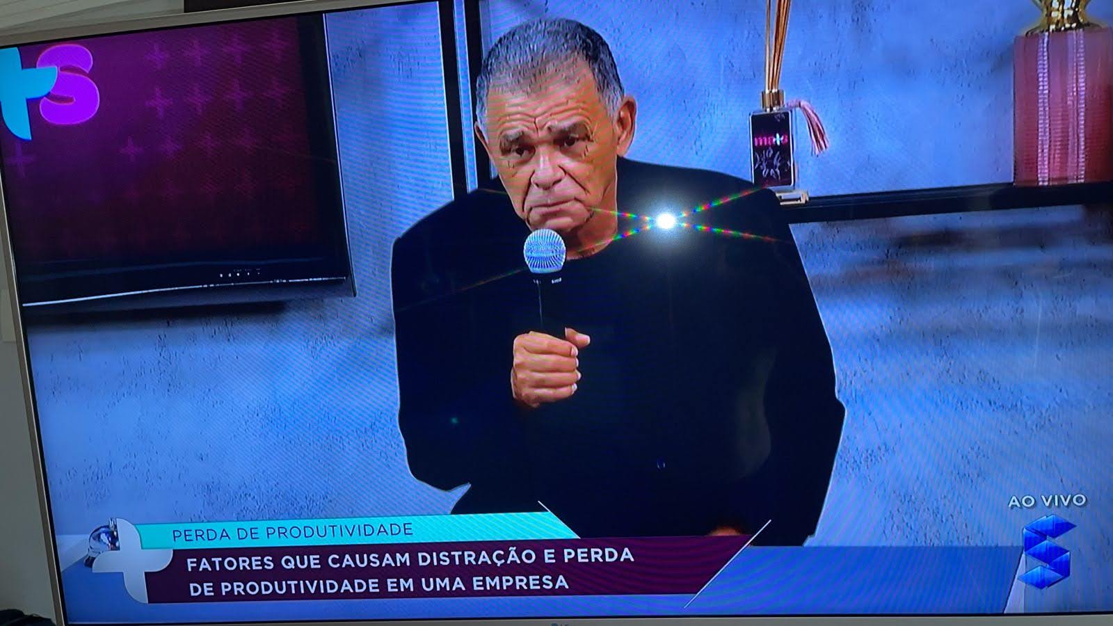 Fleury Azevedo em participação ao vivo na televisão